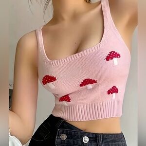 Pink Mushroom Sexy Top